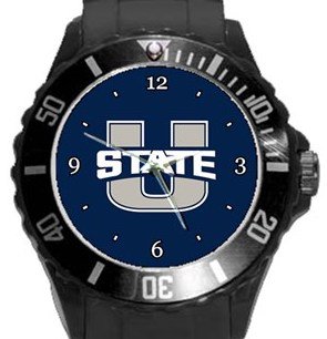 Utah State Aggies Plastic Sport Watch In Black
