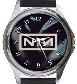 NIN Nine Inch Nails Round Metal Watch
