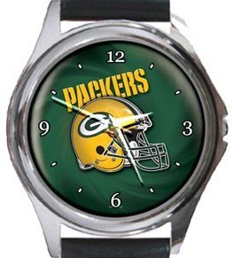 Green Bay Packers Helmet Round Metal Watch