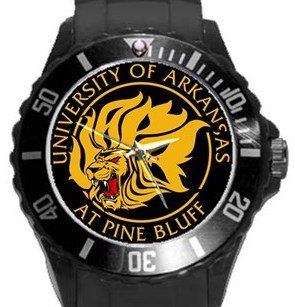 Arkansas Pine Bluff Golden Lions Plastic Sport Watch In Black