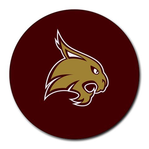 Texas State Bobcats Heat-Resistant Round Mousepad