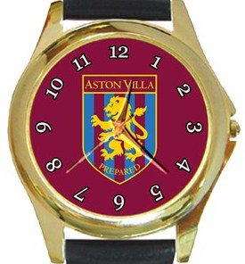 Aston Villa Football Club Gold Metal Watch