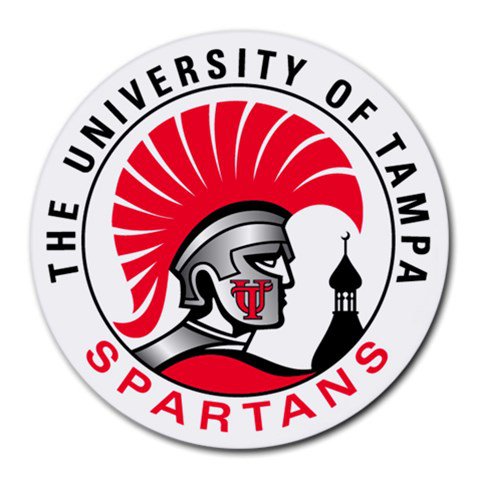University of Tampa Spartans Heat-Resistant Round Mousepad
