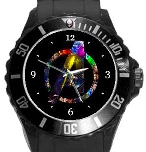 Avengers Infinity War Logo Plastic Sport Watch In Black