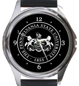 Pennsylvania State University Logo Round Metal Watch