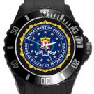 FBI Logo Plastic Sport Watch In Black