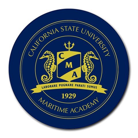 California State University Maritime Academy Heat-Resistant Round Mousepad