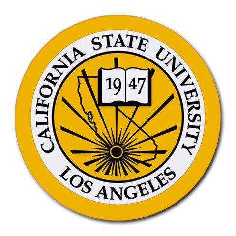 The California State University Los Angeles Heat-Resistant Round Mousepad