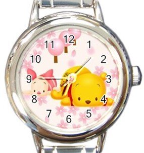 Baby Winnie The Pooh Round Italian Charm Watch