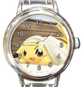 Sleeping Pikachu Round Italian Charm Watch