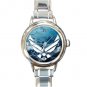 US Air Force Round Italian Charm Watch