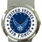 United States Air Force Money Clip Watch