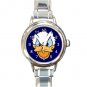 Grumpy Donald Duck Round Italian Charm Watch
