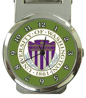 University of Washington Money Clip Watch