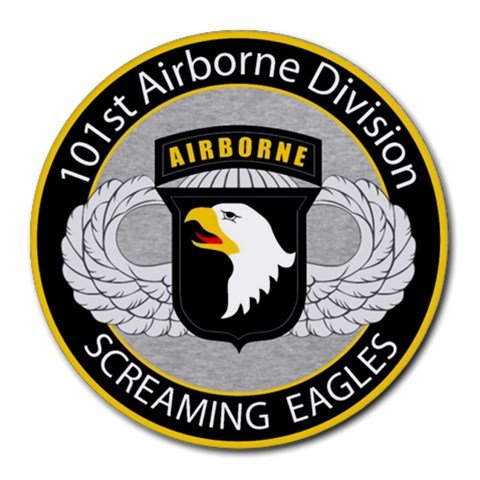 101st Airborne Division Screaming Eagles Heat-Resistant Round Mousepad