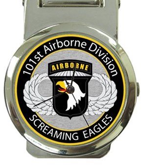 101st Airborne Division Screaming Eagles Money Clip Watch
