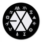 EXO Logo Kpop Heat-Resistant Round Mousepad