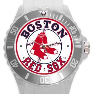 Boston Red Sox Plastic Sport Watch In White
