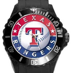 Texas Rangers Plastic Sport Watch In Black