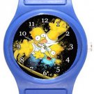 Bart and Homer Simpson Blue Plastic Watch