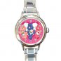 Pink Care Bears Round Italian Charm Watch