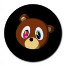 Cute Kanye West Bear Heat-Resistant Round Mousepad