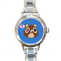 Funny Kanye West Bear Round Italian Charm Watch