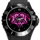 HIM Band Logo Plastic Sport Watch In Black