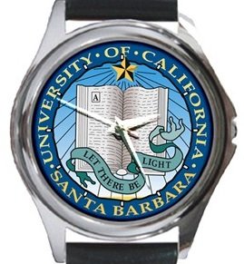University of California Santa Barbara Round Metal Watch