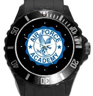 Air Force Academy Plastic Sport Watch In Black