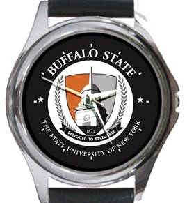 Buffalo State Round Metal Watch