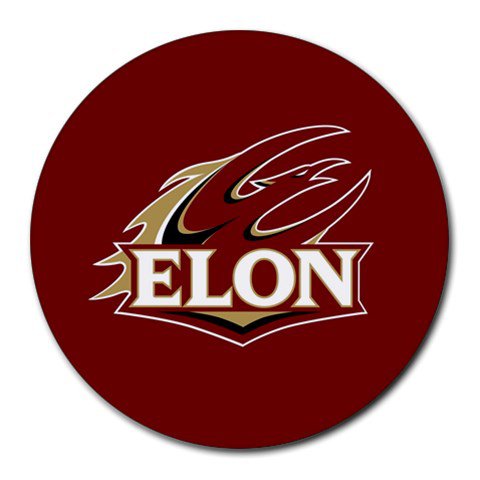 Elon University Phoenix Heat-Resistant Round Mousepad