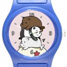 Funny Bare Bears Blue Plastic Watch
