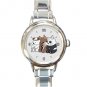 Cute Bare Bears Round Italian Charm Watch