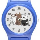 Cute Bare Bears Blue Plastic Watch
