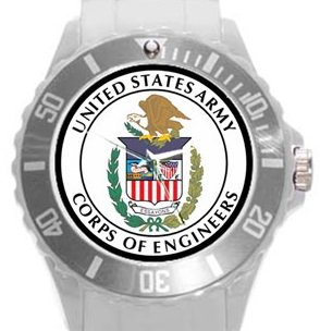 US Army Corps of Engineers Plastic Sport Watch In White