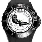 Oklahoma Christian University Plastic Sport Watch In Black