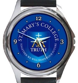 St. Mary's College Round Metal Watch