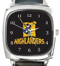 Highlanders Rugby Square Metal Watch