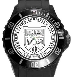 Southwestern Christian University Plastic Sport Watch In Black