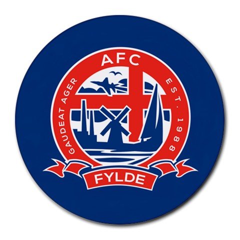 AFC Fylde Heat-Resistant Round Mousepad