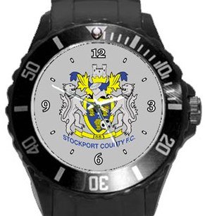 Stockport County FC Plastic Sport Watch In Black