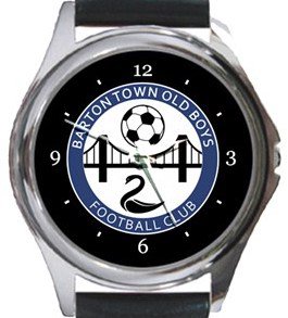Barton Town FC Round Metal Watch