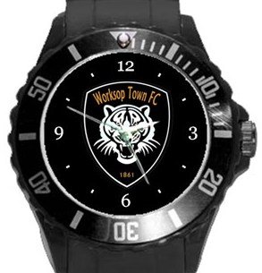 Worksop Town FC Plastic Sport Watch In Black