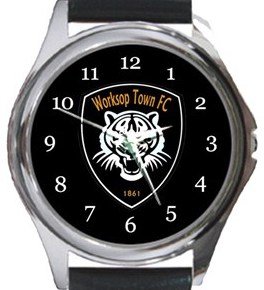 Worksop Town FC Round Metal Watch