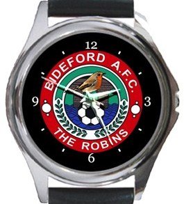 Bideford AFC Round Metal Watch
