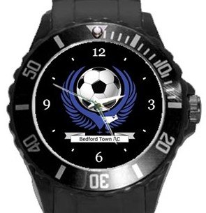 Bedford Town FC Plastic Sport Watch In Black