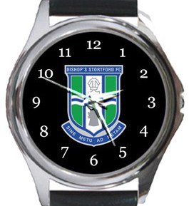 Bishop's Stortford FC Round Metal Watch