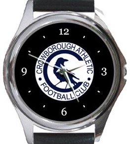 Crowborough Athletic FC Round Metal Watch