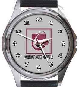 Canterbury City FC Round Metal Watch